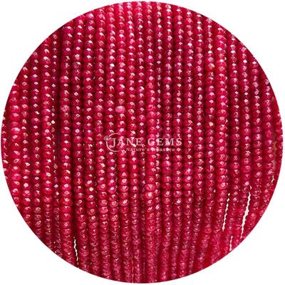 Strawberry Quartz Pink Opal Gems Bead Natural Crystal Faceted Round Shape Small Loose Bead Strands untuk Gelang