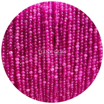 Berbagai Jenis Permata Kalsedonia Manik-manik Kristal Alami Berfacet Abacus Bentuk Manik-manik Rantai Rantai Rantai Rantai Untuk Gelang