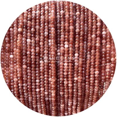 Putih Hitam Kalsedoni Permata Manik-manik Kristal Alam Berfacet Abacus Bentuk Rantai Manik-manik Ringan Untuk Gelang