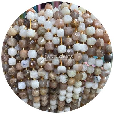 Grosir batu permata alami manik-manik longgar fluorit batu kristal manik-manik longgar moonstone manik-manik longgar spacers untuk perhiasan Diy