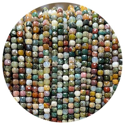 Grosir batu permata alami manik-manik longgar fluorit batu kristal manik-manik longgar moonstone manik-manik longgar spacers untuk perhiasan Diy