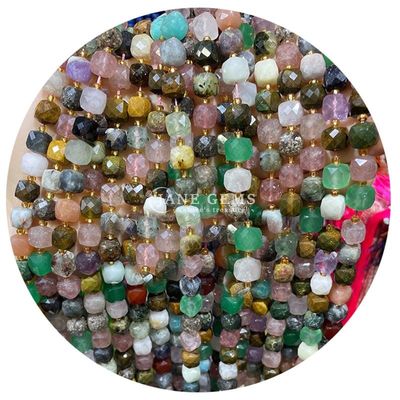 Grosir batu permata alami manik-manik longgar fluorit batu kristal manik-manik longgar moonstone manik-manik longgar spacers untuk perhiasan Diy