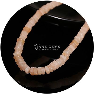 Grosir Natural Jade Loose Beads Real White Opal Loose Beads Square Slice Shape Loose Beads Spacers Untuk Perhiasan DIY