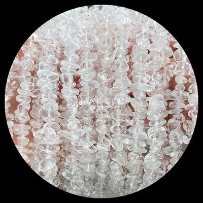 Kuarsa bening Amethyst Permata manik-manik kristal alami Bentuk tidak teratur Chip kerikil Batu longgar manik-manik untaian Untuk gelang