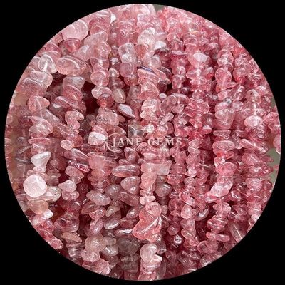 Kuarsa bening Amethyst Permata manik-manik kristal alami Bentuk tidak teratur Chip kerikil Batu longgar manik-manik untaian Untuk gelang