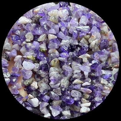 Kuarsa bening Amethyst Permata manik-manik kristal alami Bentuk tidak teratur Chip kerikil Batu longgar manik-manik untaian Untuk gelang