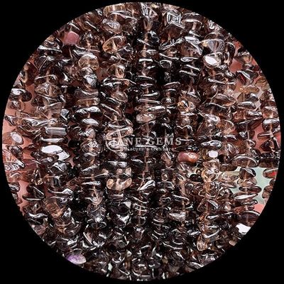Citrine Hitam Batu permata Rutilated Manik kristal alami Bentuk tidak teratur Chip kerikil Batu longgar manik untaian Untuk gelang
