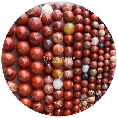 Grosir Batu Alam Jasper Bulat Permata Lolos 8mm Labradorite Lolos Permata Mawar Kuarsa Bulat Permata Spacer Untuk Perhiasan