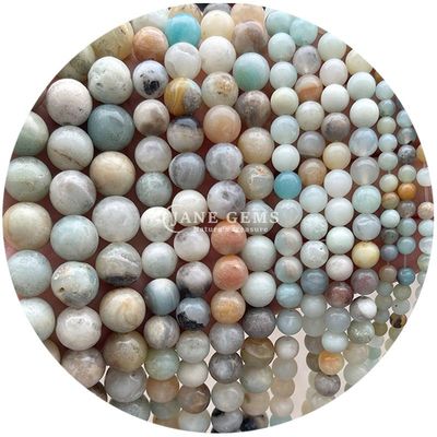 Grosir Batu Alam Jasper Bulat Permata Lolos 8mm Labradorite Lolos Permata Mawar Kuarsa Bulat Permata Spacer Untuk Perhiasan