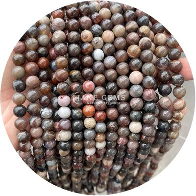 Grosir Batu Alam Jasper Bulat Permata Lolos 8mm Labradorite Lolos Permata Mawar Kuarsa Bulat Permata Spacer Untuk Perhiasan