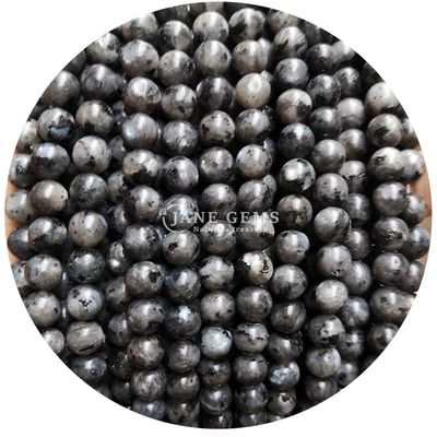 Grosir Batu Alam Jasper Bulat Permata Lolos 8mm Labradorite Lolos Permata Mawar Kuarsa Bulat Permata Spacer Untuk Perhiasan