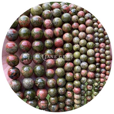 Grosir Batu Alam Jasper Bulat Permata Lolos 8mm Labradorite Lolos Permata Mawar Kuarsa Bulat Permata Spacer Untuk Perhiasan