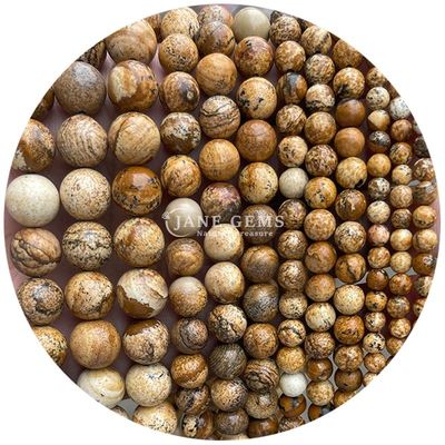 Grosir Batu Alam Jasper Bulat Permata Lolos 8mm Labradorite Lolos Permata Mawar Kuarsa Bulat Permata Spacer Untuk Perhiasan