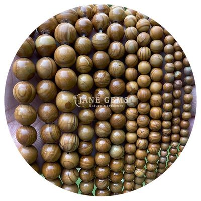 Grosir Batu Alam Bulat Permata Lolos 8mm Pink Zebra Jasper Permata Lolos Tourmaline Bulat Permata Spacer Untuk Perhiasan