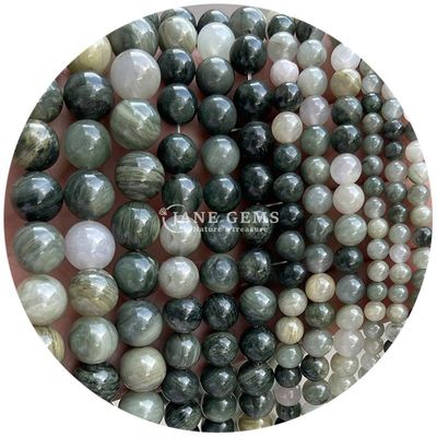 Grosir Batu Alam Bulat Permata Lolos 8mm Pink Zebra Jasper Permata Lolos Tourmaline Bulat Permata Spacer Untuk Perhiasan
