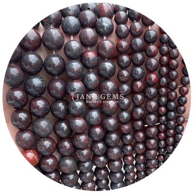 Grosir Batu Alam Bulat Permata Lolos 8mm Pink Zebra Jasper Permata Lolos Tourmaline Bulat Permata Spacer Untuk Perhiasan