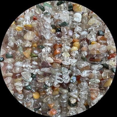 Permata Agate Merah Manik-manik Kristal Alam Bentuk Irregular Chip Kerikil Batu Lolos Manik-manik Untaian Untuk Gelang