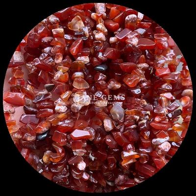 Permata Agate Merah Manik-manik Kristal Alam Bentuk Irregular Chip Kerikil Batu Lolos Manik-manik Untaian Untuk Gelang