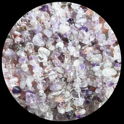 Tourmaline Garnet Permata Manik-manik Kristal Alam Bentuk Irregular Chip Kerikil Batu Lolos Untaian Manik-manik Untuk Gelang