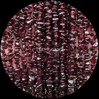 Tourmaline Garnet Permata Manik-manik Kristal Alam Bentuk Irregular Chip Kerikil Batu Lolos Untaian Manik-manik Untuk Gelang