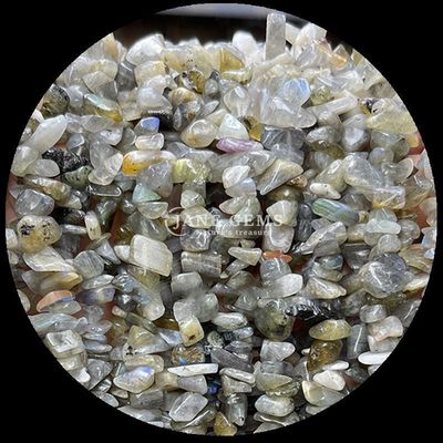 Akuamarin Fluorit Permata Manik-manik Kristal Alam Bentuk Irregular Chip Kerikil Batu Lolos Manik-manik Untaian Untuk Gelang