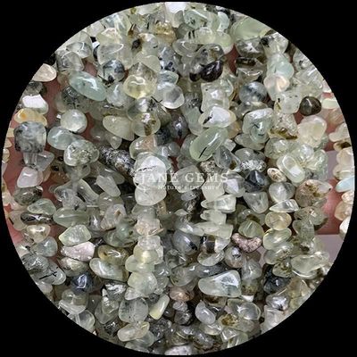 Moganite Amazonite Apatite Permata Manik-manik Kristal Alam Bentuk Irregular Chip Kerikil Batu Lolos Untaian Manik-manik Untuk Gelang