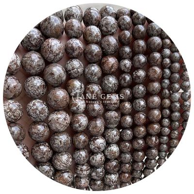 Grosir batu permata alami bulat bebas manik-manik 8mm Hematite bebas manik-manik Lava Batu bulat Agate manik-manik spacers untuk Perhiasan M