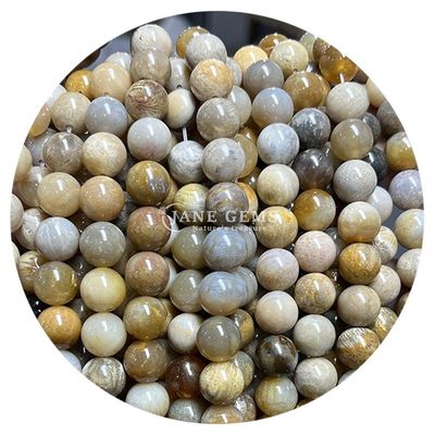 Grosir batu permata alami bulat bebas manik-manik 8mm Hematite bebas manik-manik Lava Batu bulat Agate manik-manik spacers untuk Perhiasan M