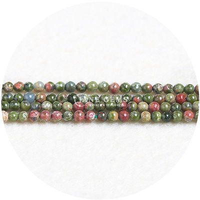 Grosir Batu permata alami manik-manik longgar 8mm Rhodolite manik-manik longgar bulat Multicolor tourmaline manik-manik spacer untuk perhiasan