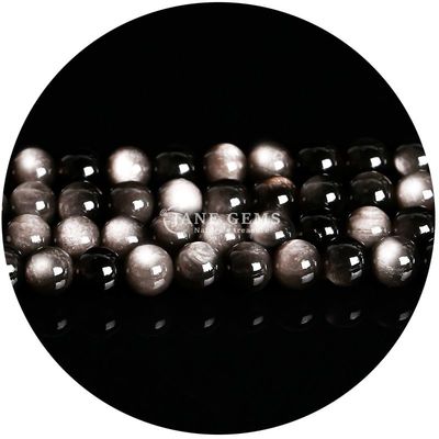Grosir Natural 2A Plum Blossom Tourmaline Round Loose Beads Moonstone Flourite Sunstone Beads Spacers untuk Perhiasan