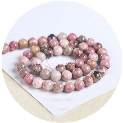 Grosir Natural 2A Plum Blossom Tourmaline Round Loose Beads Moonstone Flourite Sunstone Beads Spacers untuk Perhiasan