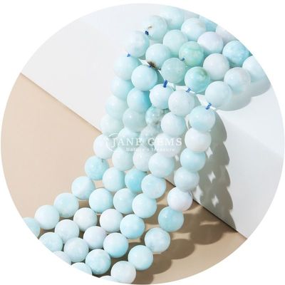 Grosir Natural 2A Plum Blossom Tourmaline Round Loose Beads Moonstone Flourite Sunstone Beads Spacers untuk Perhiasan