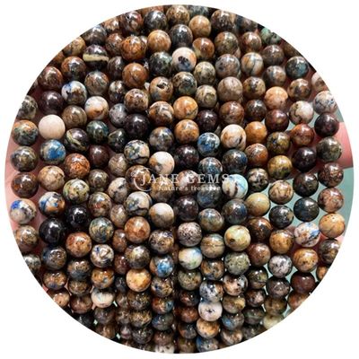 Grosir Natural 2A Plum Blossom Tourmaline Round Loose Beads Moonstone Flourite Sunstone Beads Spacers untuk Perhiasan