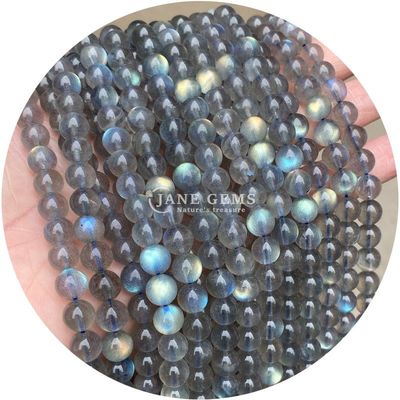 Grosir Natural 2A Plum Blossom Tourmaline Round Loose Beads Moonstone Flourite Sunstone Beads Spacers untuk Perhiasan