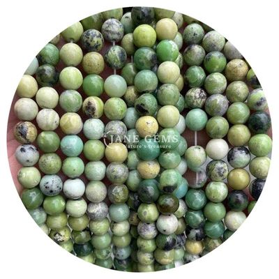 Grosir Natural 2A Plum Blossom Tourmaline Round Loose Beads Moonstone Flourite Sunstone Beads Spacers untuk Perhiasan