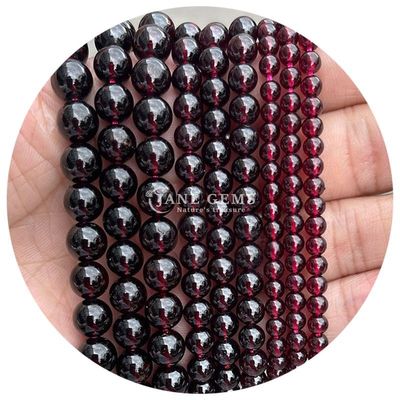 Grosir Natural 2A Plum Blossom Tourmaline Round Loose Beads Moonstone Flourite Sunstone Beads Spacers untuk Perhiasan