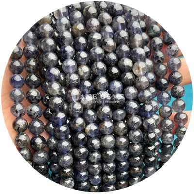 Grosir Natural 2A Tourmaline Bulat Lolos Manik Moonstone Lolos Batu Manik Pelangi Fluorit Manik Spacer untuk Perhiasan