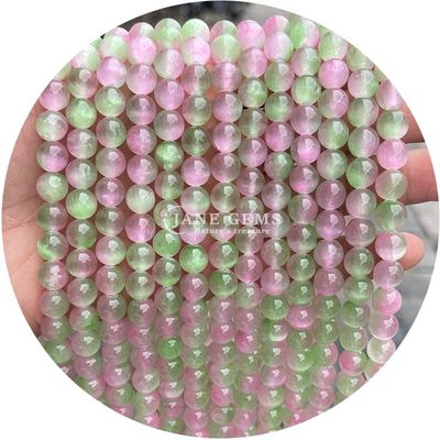 Grosir Batu permata alami Kerucut Lolos Bulat 8mm Blue Gypsum Kerucut Lolos Bulat Hematite Kerucut Spacer untuk pembuatan perhiasan