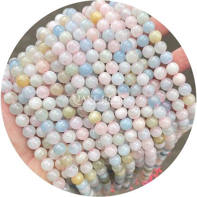 Grosir Batu permata alami Kerucut Lolos Bulat 8mm Blue Gypsum Kerucut Lolos Bulat Hematite Kerucut Spacer untuk pembuatan perhiasan