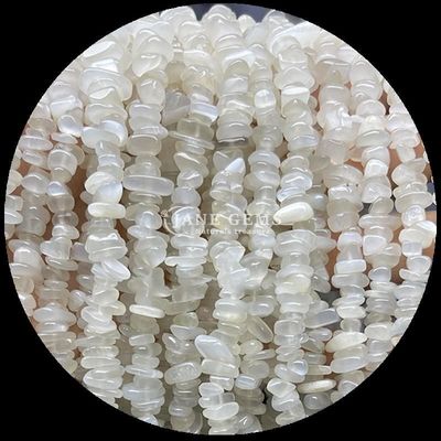 Batu Bulan Tourmaline Permata Manik Kristal Alam Bentuk Irregular Chip Kerikil Batu Lolos Untaian Manik Untuk Gelang