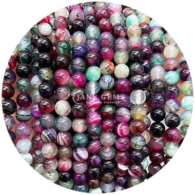 Grosir Batu permata alami Kerucut Lolos Bulat 8mm Blue Gypsum Kerucut Lolos Bulat Hematite Kerucut Spacer untuk pembuatan perhiasan