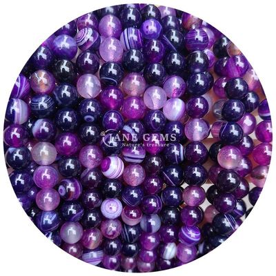 Grosir Batu permata alami Kerucut Lolos Bulat 8mm Blue Gypsum Kerucut Lolos Bulat Hematite Kerucut Spacer untuk pembuatan perhiasan