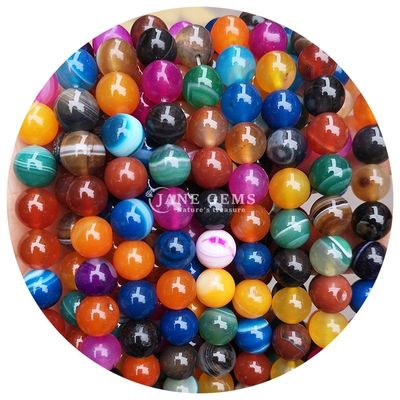 Grosir Batu permata alami Kerucut Lolos Bulat 8mm Blue Gypsum Kerucut Lolos Bulat Hematite Kerucut Spacer untuk pembuatan perhiasan