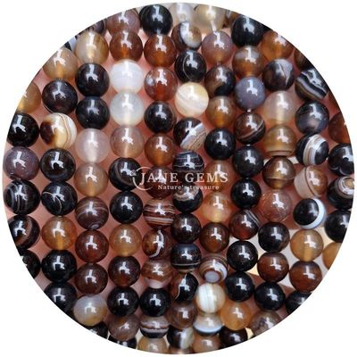 Grosir Batu permata alami Kerucut Lolos Bulat 8mm Blue Gypsum Kerucut Lolos Bulat Hematite Kerucut Spacer untuk pembuatan perhiasan