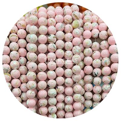 Grosir batu permata alami bulat bebas manik-manik 8mm bergaris Agate bergaris bebas manik-manik bulat manik-manik spacer untuk perhiasan