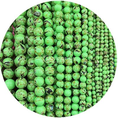 Grosir batu permata alami bulat bebas manik-manik 8mm bergaris Agate bergaris bebas manik-manik bulat manik-manik spacer untuk perhiasan
