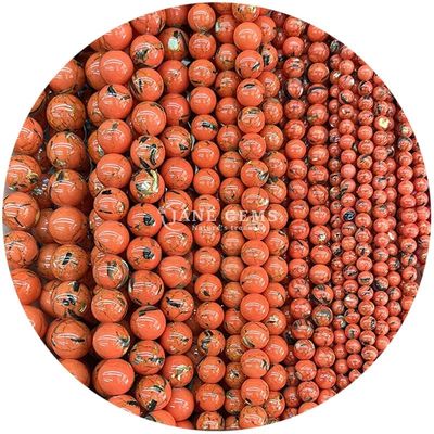 Grosir batu permata alami bulat bebas manik-manik 8mm bergaris Agate bergaris bebas manik-manik bulat manik-manik spacer untuk perhiasan