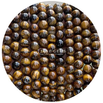 Grosir Batu Alami Batu Bulat 8mm Mata Harimau Mata Harimau Mawar Merah Mata Harimau Merah Mata Harimau Bulat Jarak Untuk Perhiasan