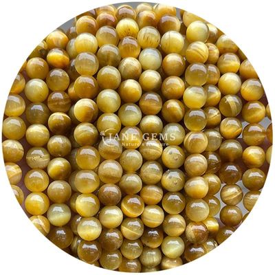Grosir Batu Alami Batu Bulat 8mm Mata Harimau Mata Harimau Mawar Merah Mata Harimau Merah Mata Harimau Bulat Jarak Untuk Perhiasan