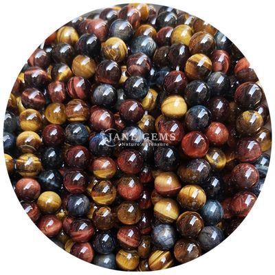 Grosir Batu Alami Batu Bulat 8mm Mata Harimau Mata Harimau Mawar Merah Mata Harimau Merah Mata Harimau Bulat Jarak Untuk Perhiasan